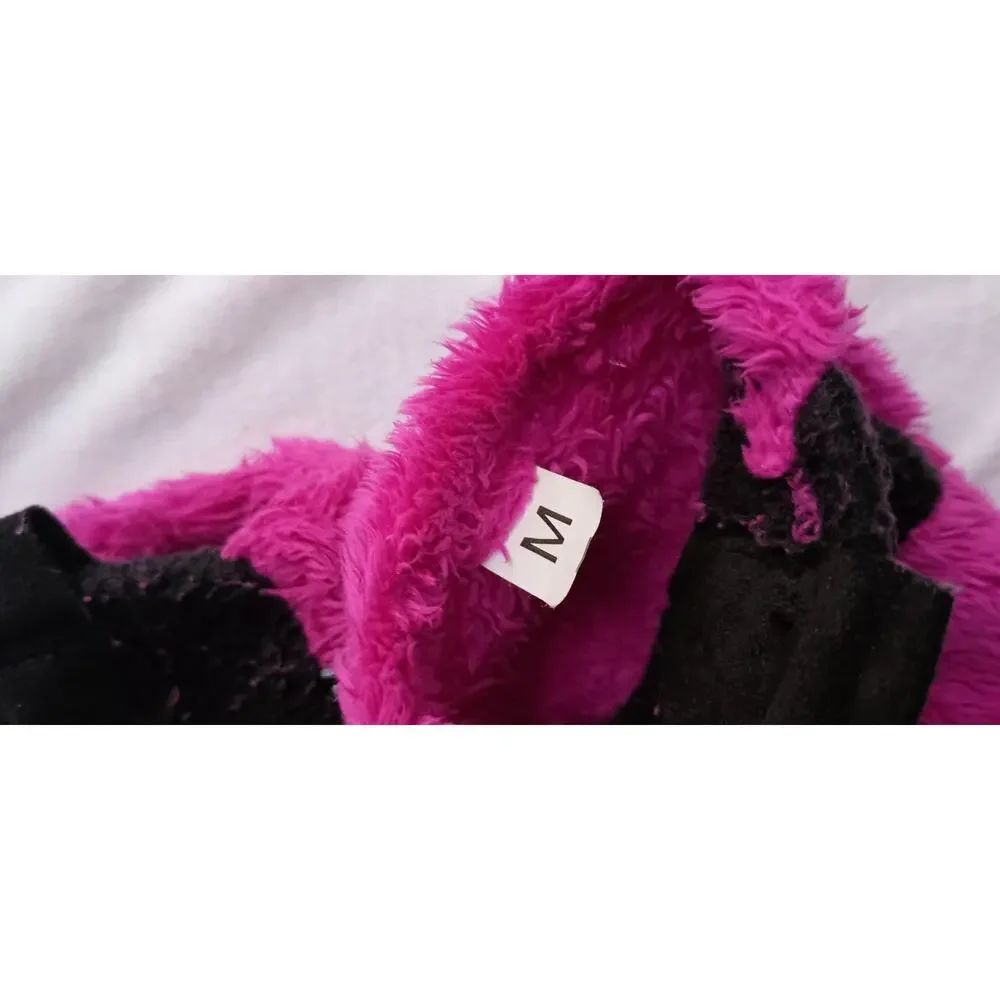 The North Face girls fleece gloves fuchsia/ black size medium